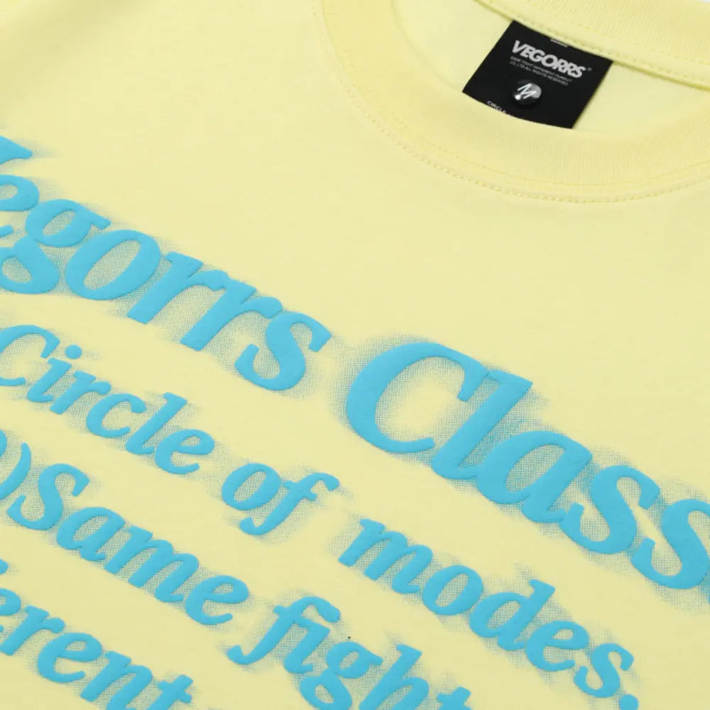 Unisex Lemon Yellow Graphic Letter T-Shirt, Vintage Y2K