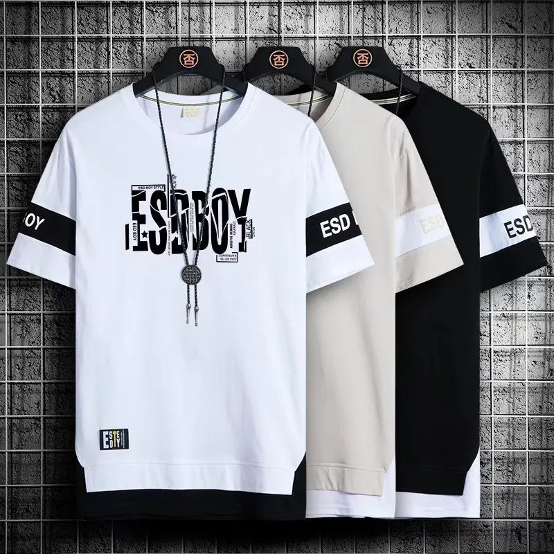 Men's Summer Short Sleeve Graphic T-Shirts (Japan Fashion)