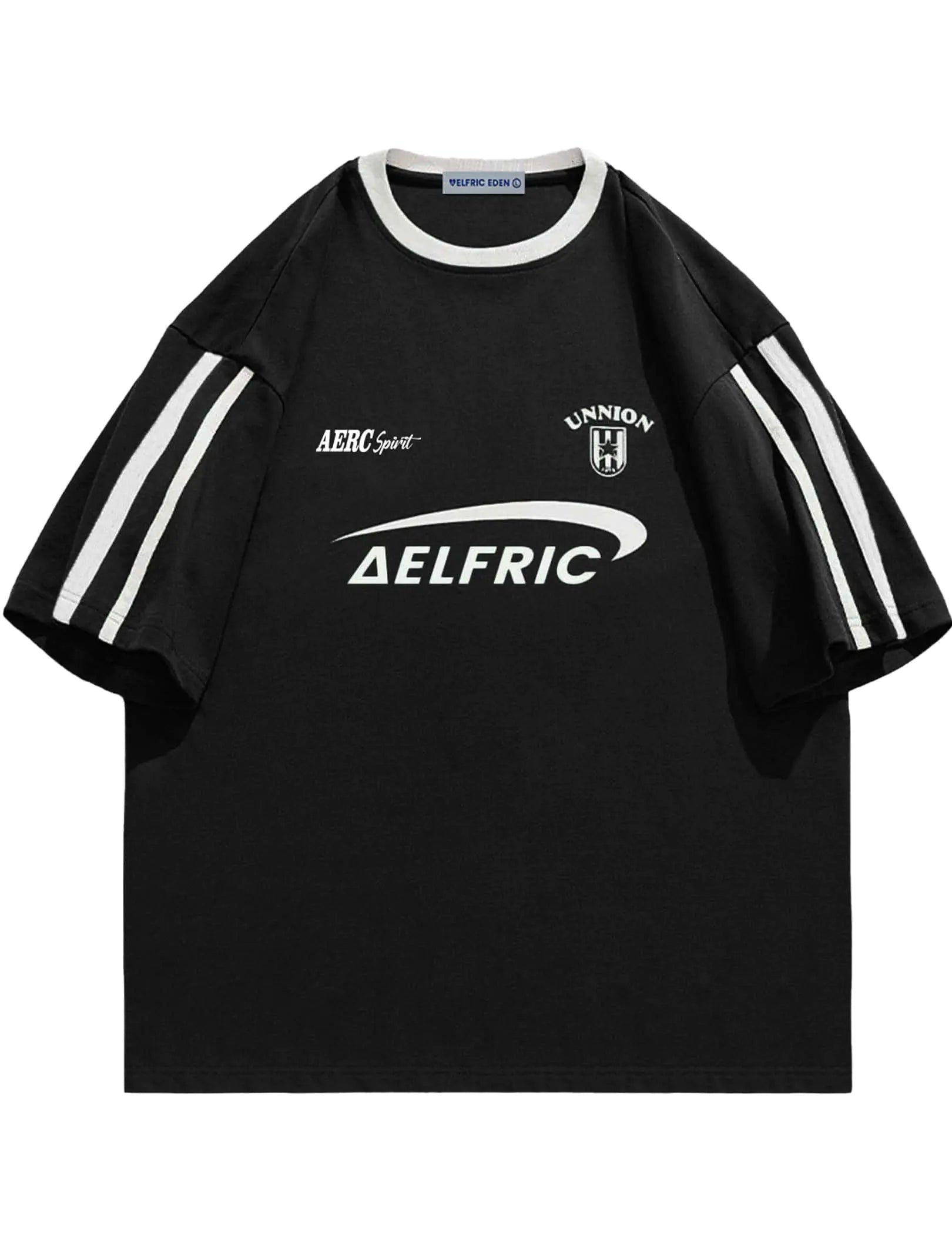 Aelfric Eden Graphic Tees Men Y2k Oversized T Shirt Women Color Block Vintage Jersey Striped Summer Tops